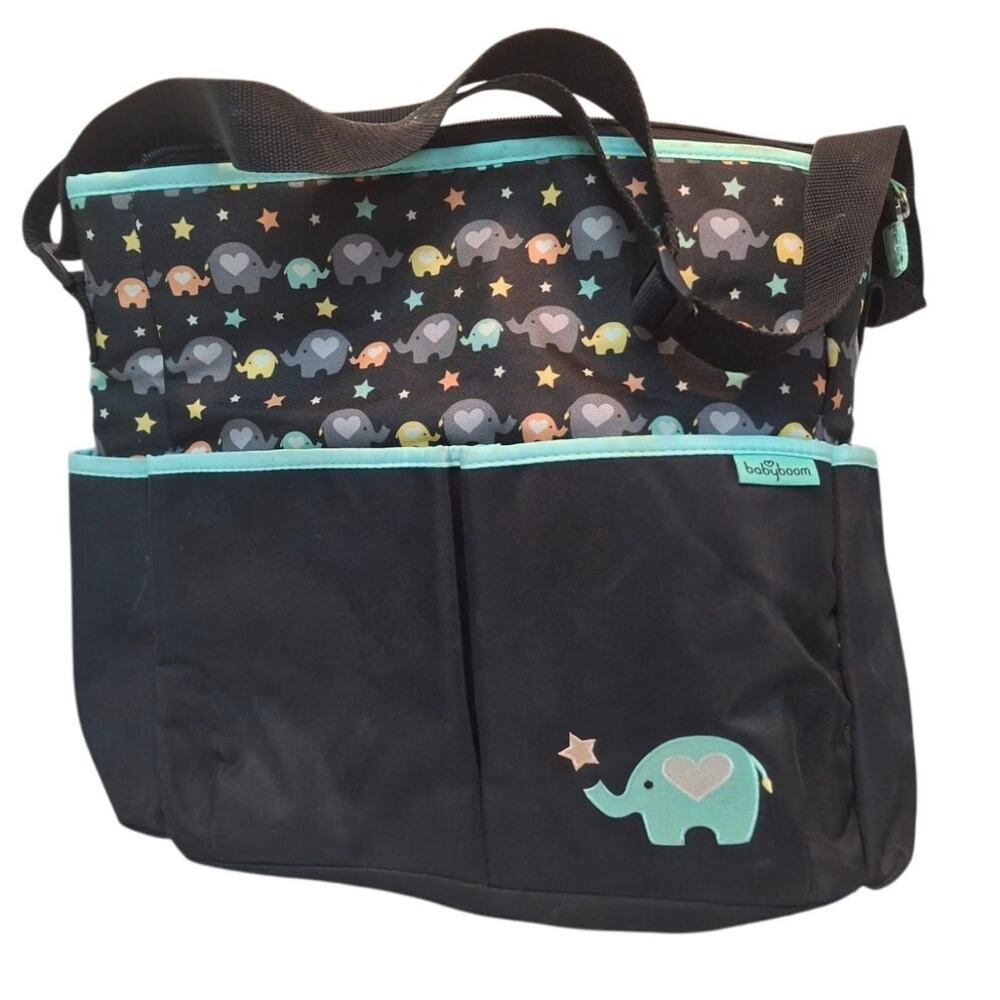 New BabyBoom Baby Elephant Diaper Changing Bag w Shoulder Strap and Changing Pad